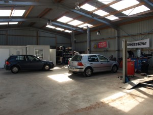 Vue intérieure du garage